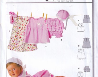 BURDA 9802 Baby's Cute Dress & Ruffle Pants Sewing Pattern