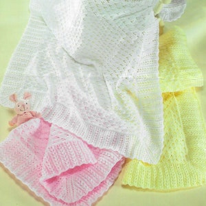 1665 BABY SHAWLS /Lace Blankets/ Afghans /Pram Covers Knitting Pattern PDF Download