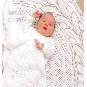 HEIRLOOM KANT babysjaals / ronde omslagdoek/kanten hoes ledikant breipatroon pdf-download