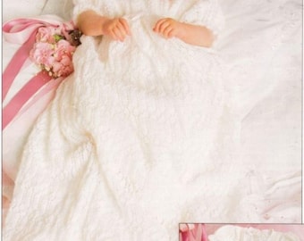 CHRISTENING KNIT Baby's Robe & Dress/Christening or Blessing Outfit Knitting Pattern PDF Download