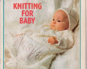 PHILDAR  Knitting For Baby Original 1970's Vintage Knit/Crochet Magazine * reduced *