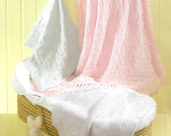 1573 Baby Blankets & Shawl  Knitting Pattern PDF Download