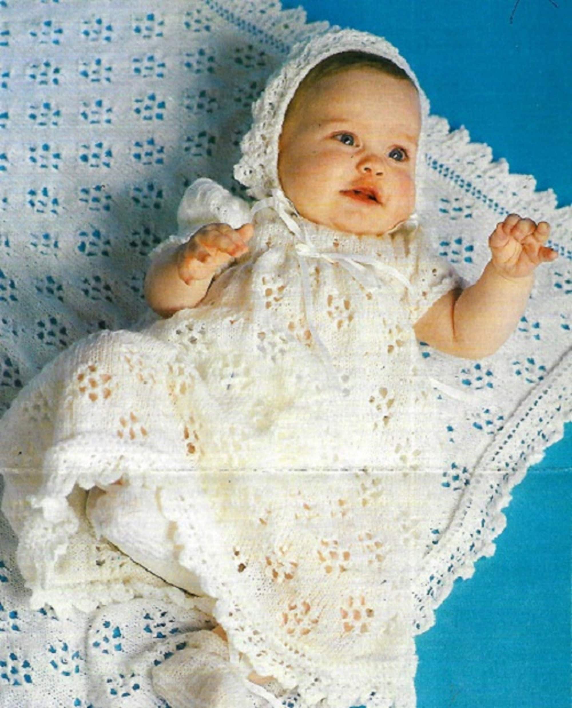Buy Crochet Pattern Baby's Christening Dress Heirloom 2 Ply to Fit 18 Inch  Chest Pineapple Lace Online in India - Etsy