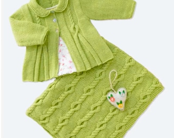 CUTE BABY/Child's Coat & Blanket Set/ Baby Shower Gift/ Child's Outfit New Knitting Pattern Download