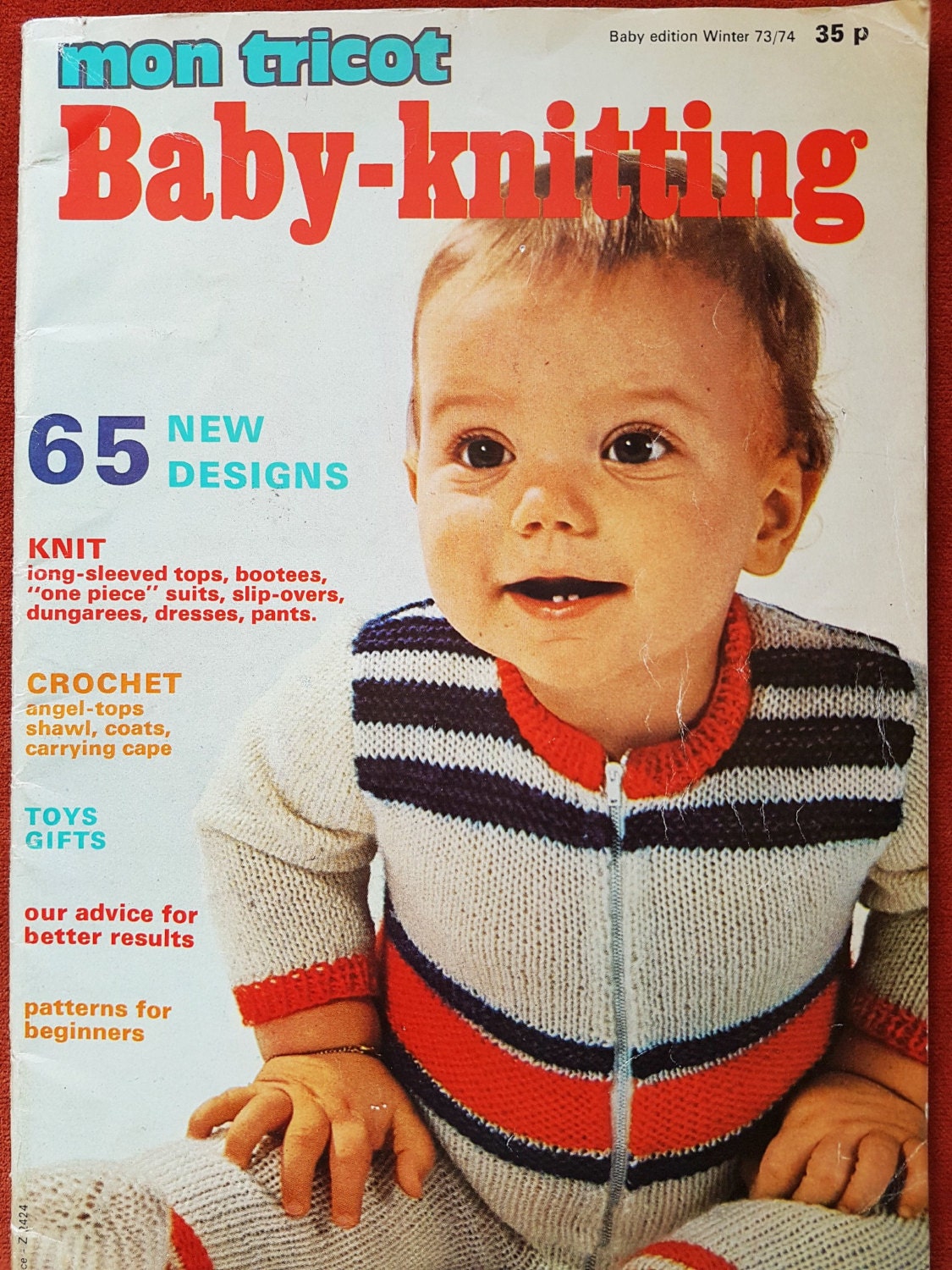 Mon Tricot Baby Knitting Vintage Magazine Etsy Mon Tricot Baby Knitting Vintage Magazine Etsy