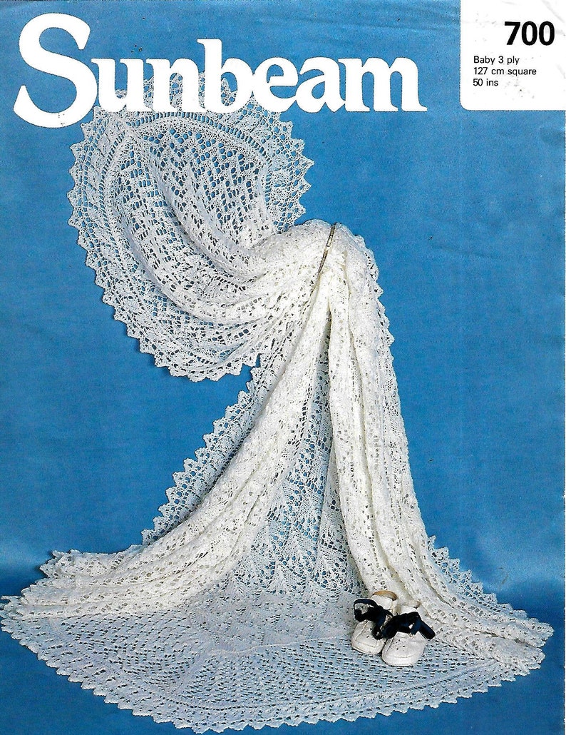 700 Stunning Heirloom Baby Shawl Vintage Knitting Pattern PDF Etsy