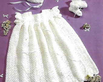 4525 BABYKLEID/Taufkleid/Blessing Day Outfit mit Accessoires Häkelanleitung PDF Download