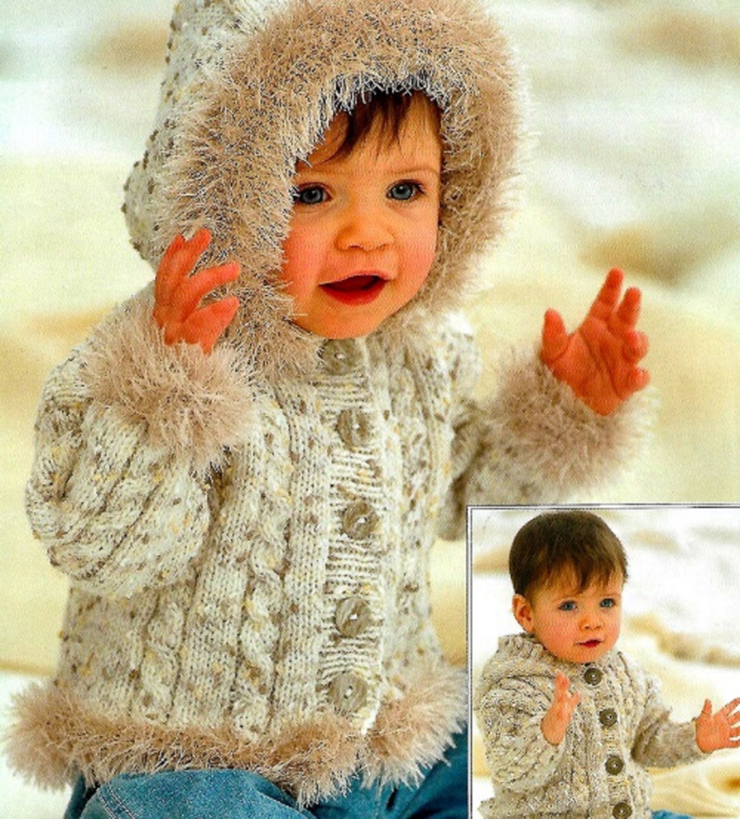 1657 Baby/children's Hooded Jacket Knitting Pattern PDF Etsy Canada