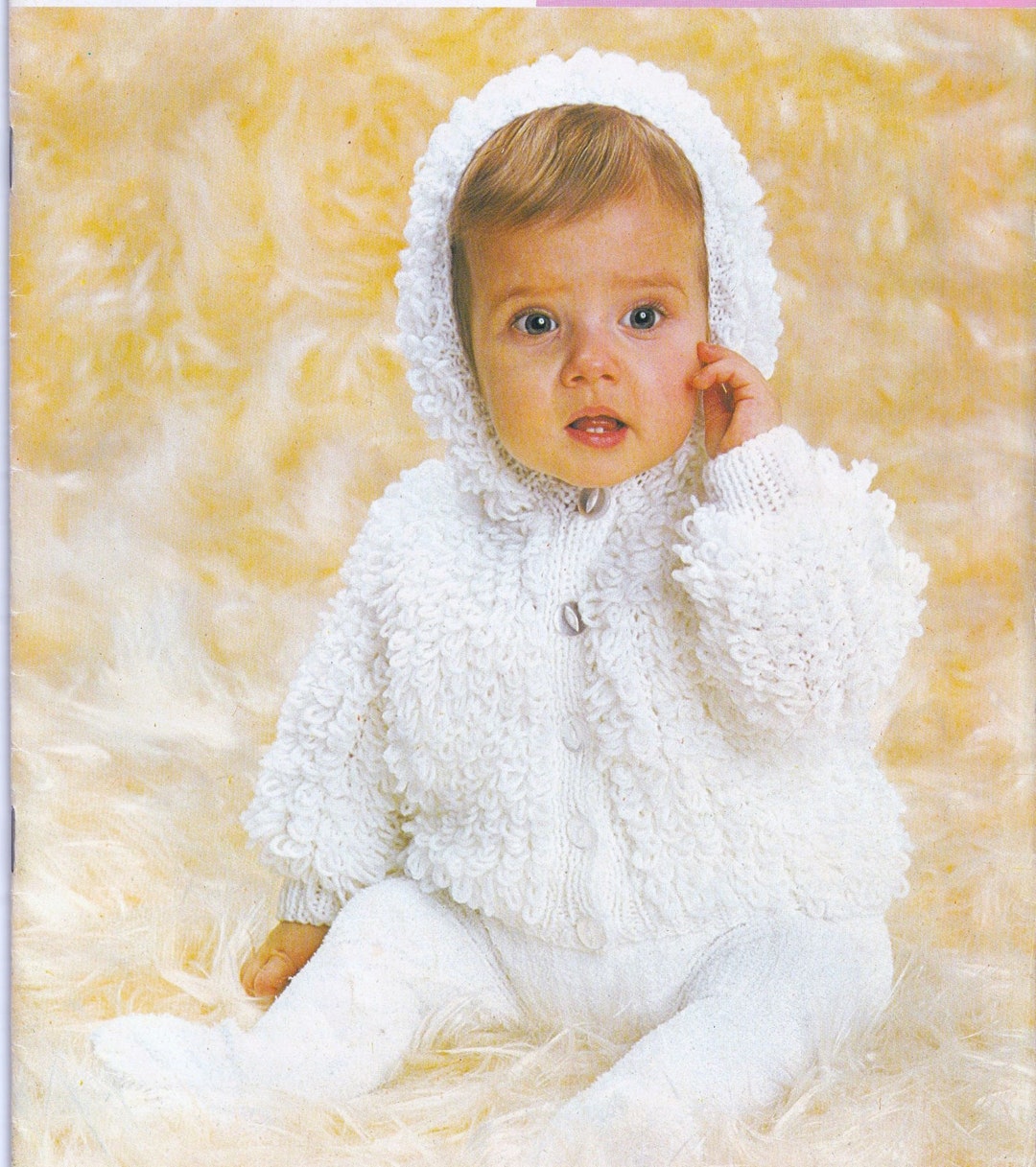 L1018 Baby's Cute Loopy Jacket/hooded Jacket/fluffy Jacket Vintage ...