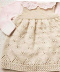 BABY GIRL&#39;S Lace Vintage Dress/Eyelet Dress/ Classic Style Pinafore Dress Knitting Pattern PDF Download