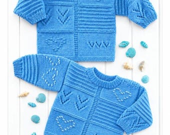 BABY KNIT Gorgeous Baby Sweaters/Children's Sweaters Knitting Pattern PDF Download