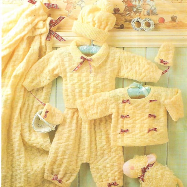 761 LAYETTE BÉBÉ/ Ensemble bébé/ Patron cadeau douche/ Patron tricot PDF Télécharger