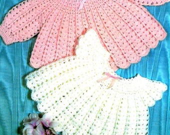 3367 BABY CROCHET Baby Pretty Lace Angel Top Vintage Crochet Pattern PDF Download