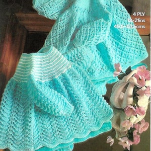 BABY ANGEL Tops Original Vintage Knitting Pattern PDF  Download