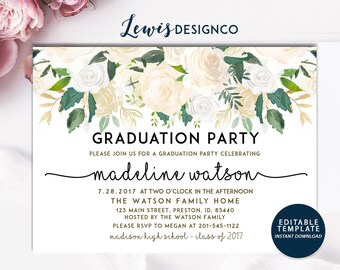 graduation party invitation high school graduation invite etsy high school graduation invitation cards
