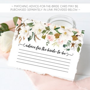 Spring Floral Thank You Card, Bridal Shower Thank You, Folded A2 Card, Printable PDF File Instant Download Watercolor Blush Greenery LDC-MAG image 4