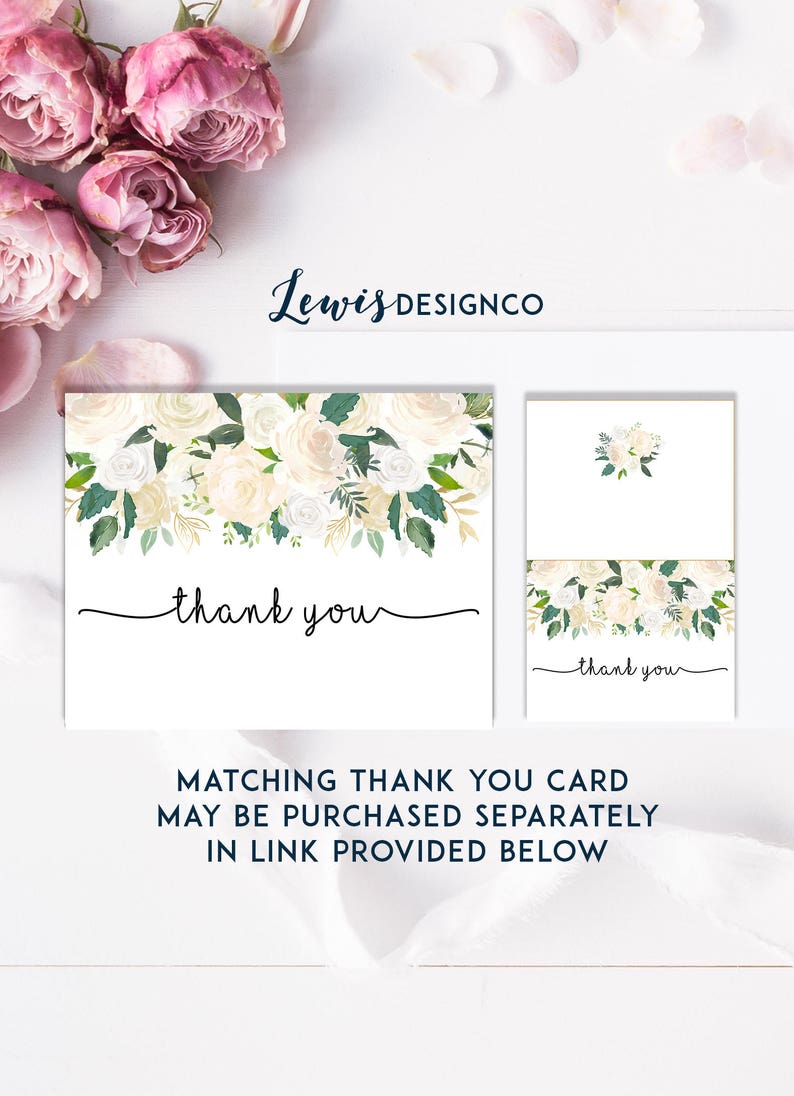 Watercolor Floral Rehearsal Dinner Invitation, Party Invite, Wedding Card, Wedding Dinner, Instant Download Editable Printable pdf jpeg image 3