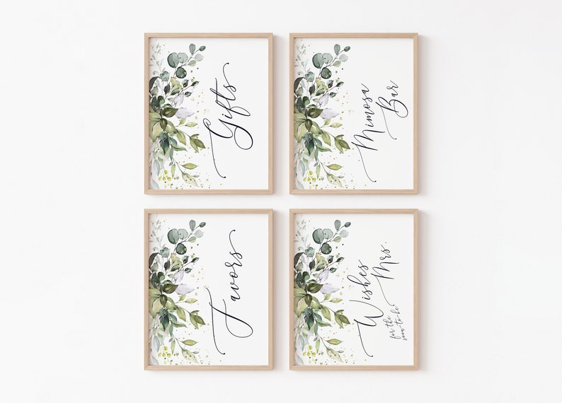 Spring Floral Thank You Card, Bridal Shower Thank You, Folded A2 Card, Printable PDF File Instant Download Watercolor Blush Greenery LDC-MAG image 9