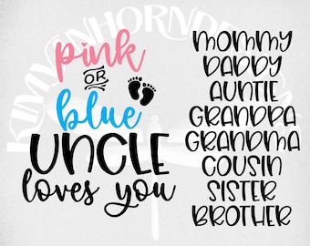 Pink Or Blue Svg Etsy