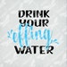 Drink Your Effing Water SVG Cut File For Cricut, Silhouette and other DIY Cut Machines Instant Download
