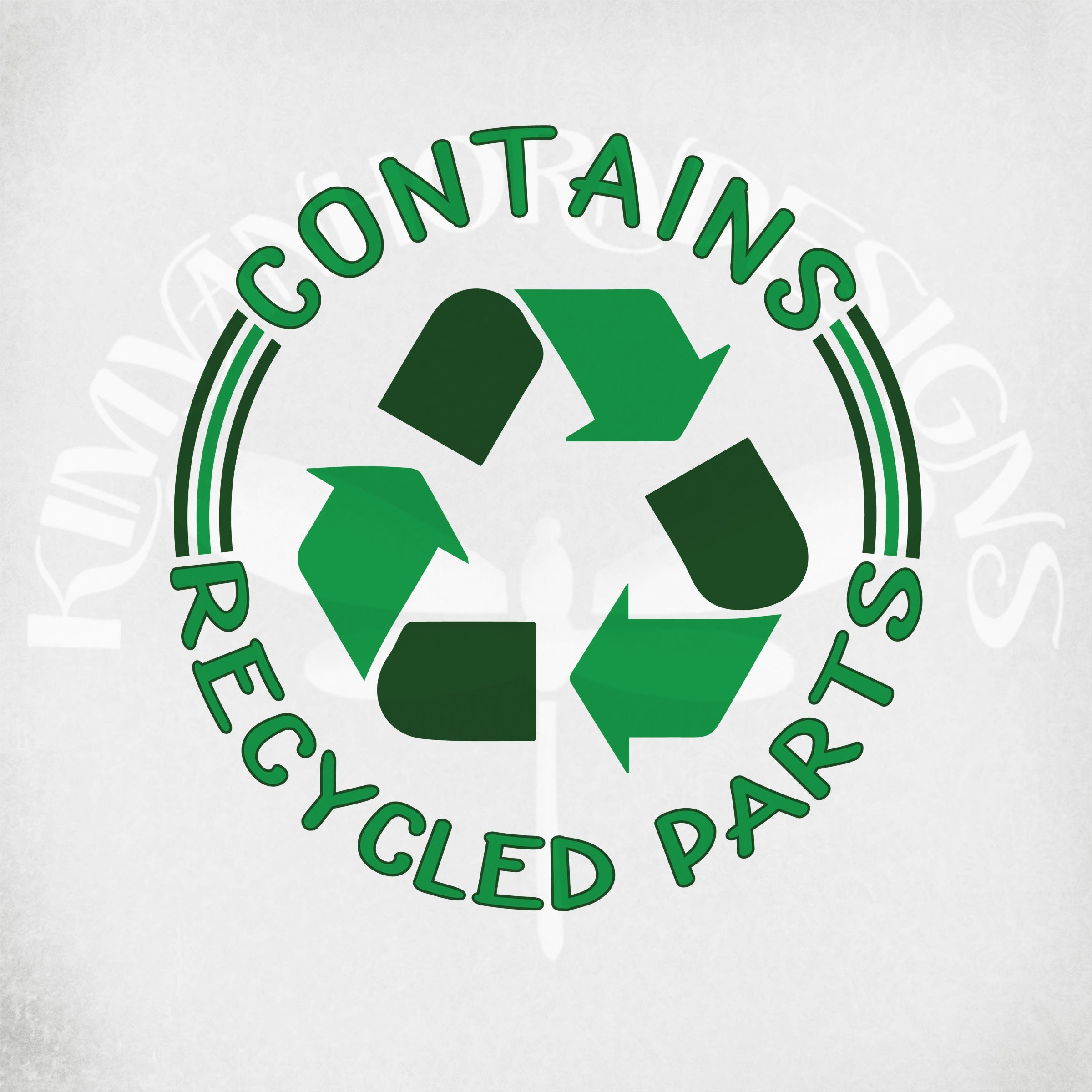 Recycle svg, Contains Recycled Parts svg and dxf Cut Files, Printable png and Mirrored jpeg Files. Instant Download Only.