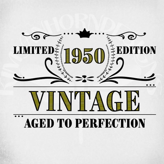 Download Vintage 1950 Svg Birthday Cut Files For Cricut Etsy