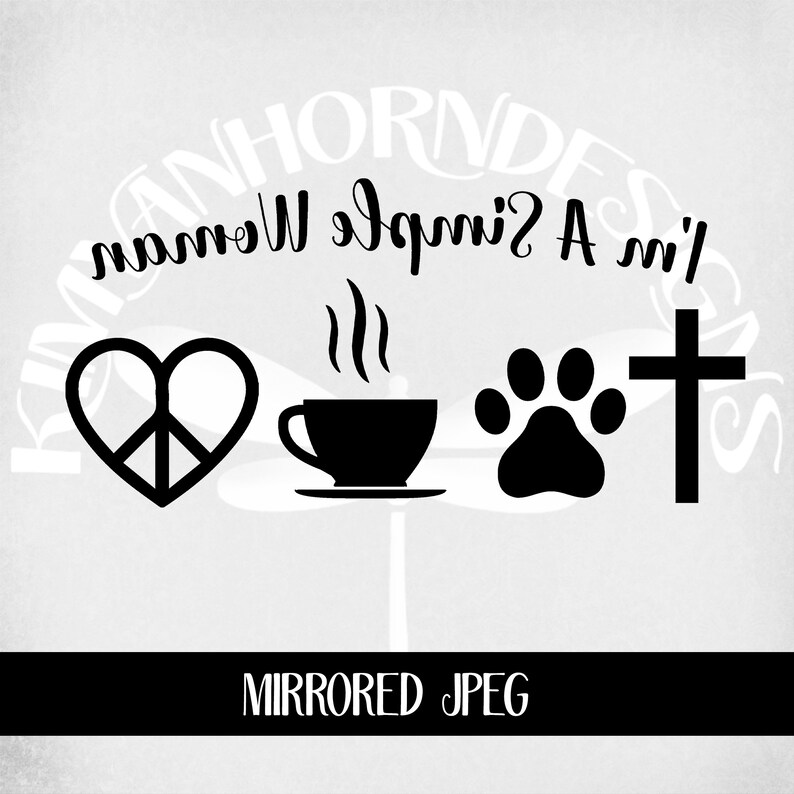 Download Simple Woman svg Peace Love Coffee Pet & Jesus svg dxf | Etsy