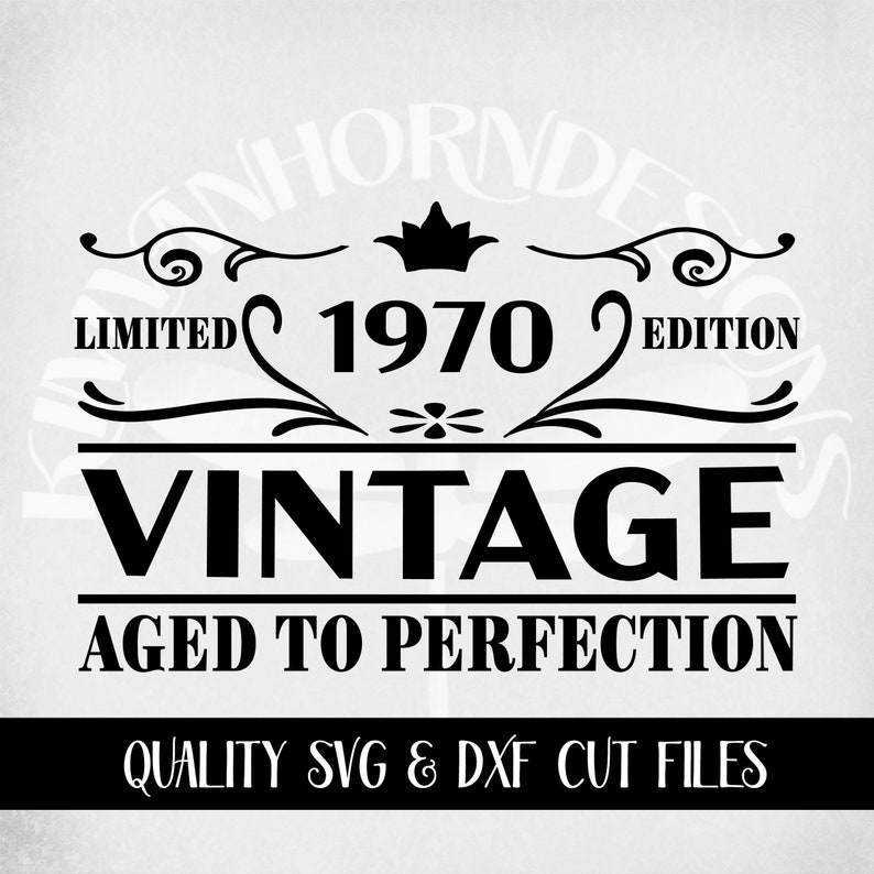 Download Vintage 1970 svg Birthday svg Limited Edition Cut Files | Etsy