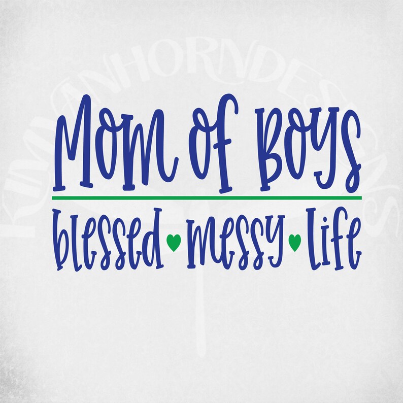 Download Mom of Boys svg Blessed Messy Life Cut Files for Cricut & | Etsy