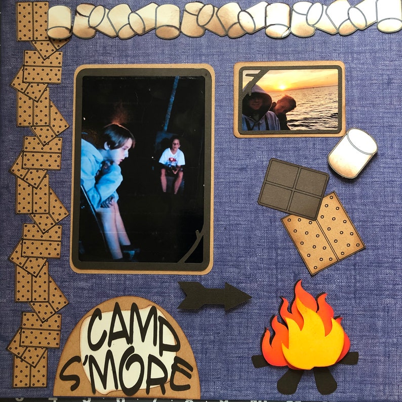 S'mores Camping Theme borders svg & png Files for | Etsy
