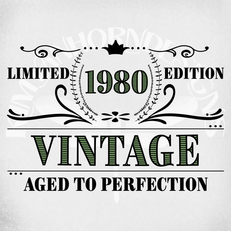 Download Vintage 1980 svg Birthday svg Limited Edition Cut Files | Etsy