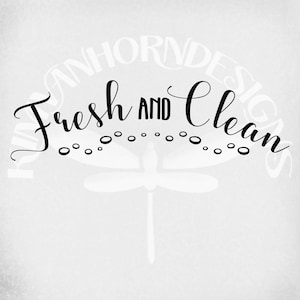 Buanderie svg, Fresh and Clean svg et dxf Cut Files For Cricut & Silhouette, Mirrored jpeg, Printable png, Instant Download