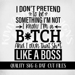 Like A Boss Svg and Dxf Cut Files, Adult Humor Svg, Funny Adult Svg ...