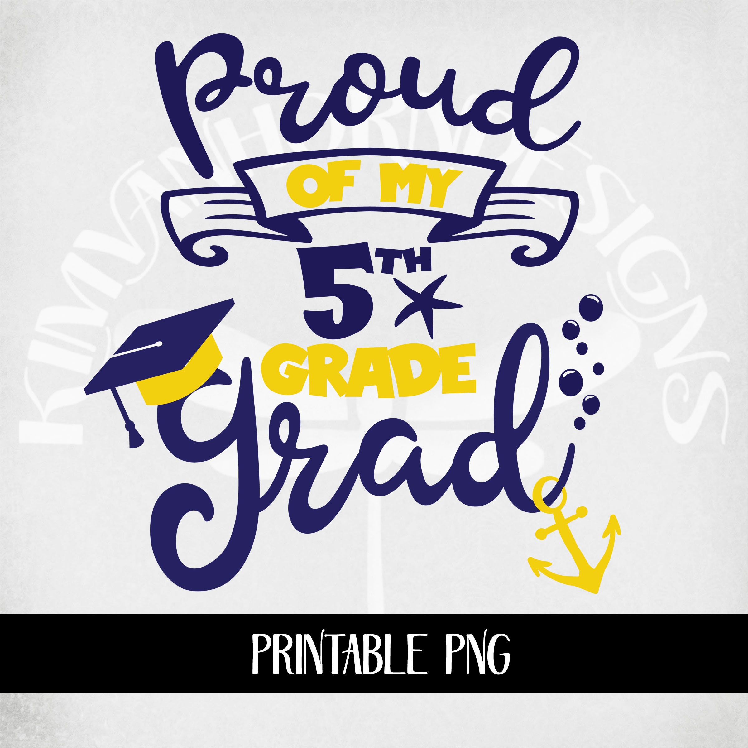 Proud 5th Grade Grad SVG: School Cut File Bundle - Etsy display picture 3