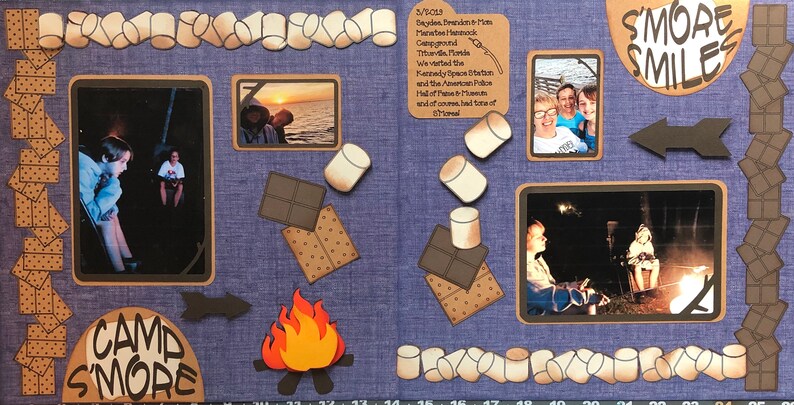 Download S'mores Camping Theme borders svg & png Files for | Etsy