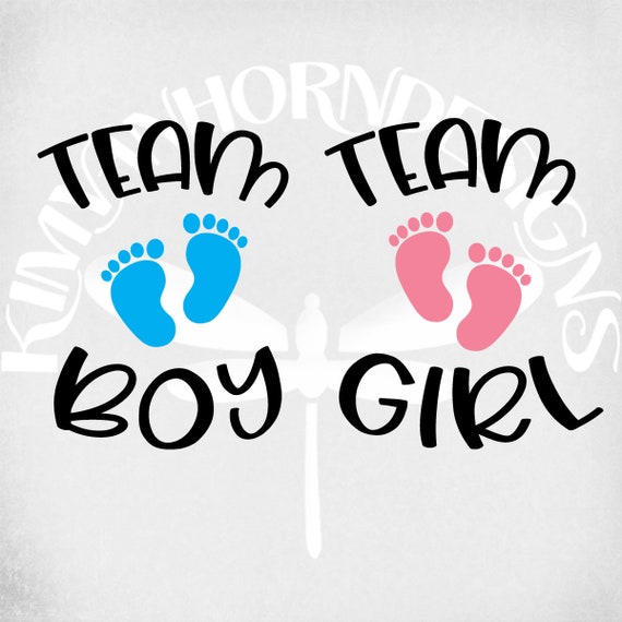 Download Team Boy & Team Girl svg Gender Reveal Pregnancy svg dxf | Etsy