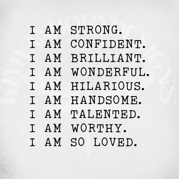 Download Affirmation Svg Self Esteem Building Teen Boy Cut Files Etsy