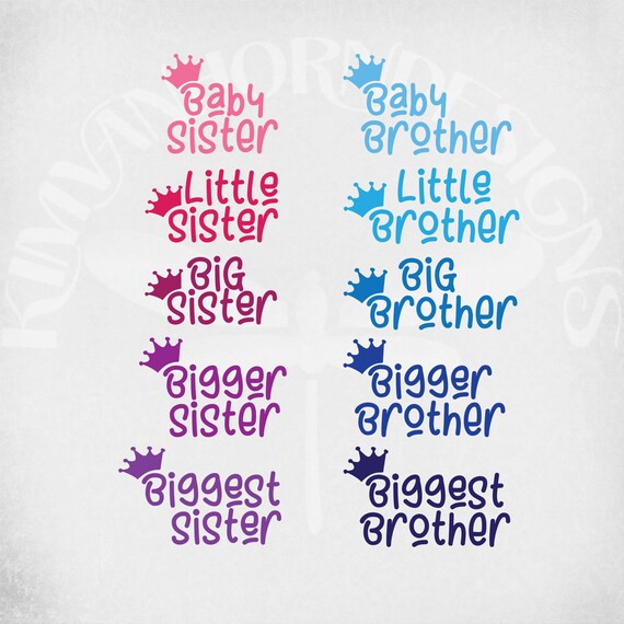 Download Little Sister Svg Design For Big Siblings And New Baby Personal Or Commercial Use Drawing Illustration Digital Shantived Com