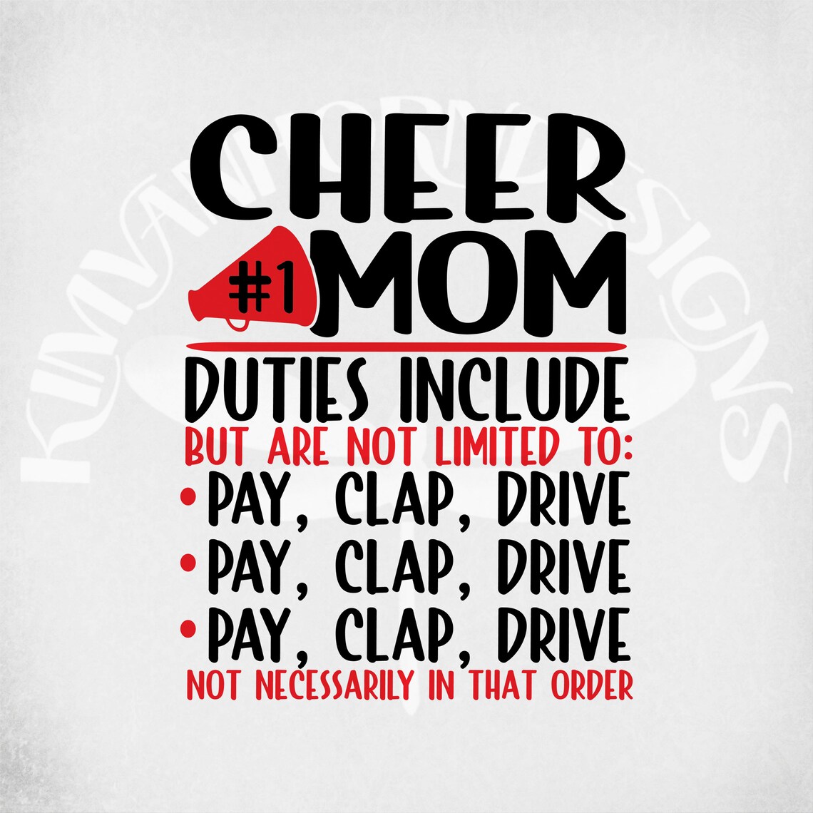Cheer Mom Svg Cheerleader Svg Cheer Mom Duties Include Pay Etsy