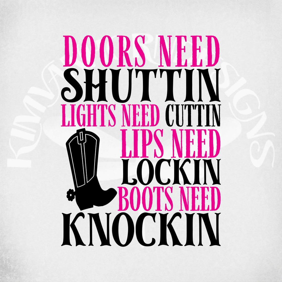Knocking Boots Svg, Funny Country Svg, Doors Shuttin' Lights Cuttin ...