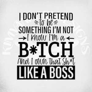 Like A Boss SVG en DXF Cut Files, Adult Humor SVG, Funny Adult SVG, geknipte bestanden. Afdrukbare png en gespiegelde jpeg. Directe download.