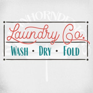 Laundry Co. Wash Dry Fold Svg and Dxf Cut Files Three Layers - Etsy