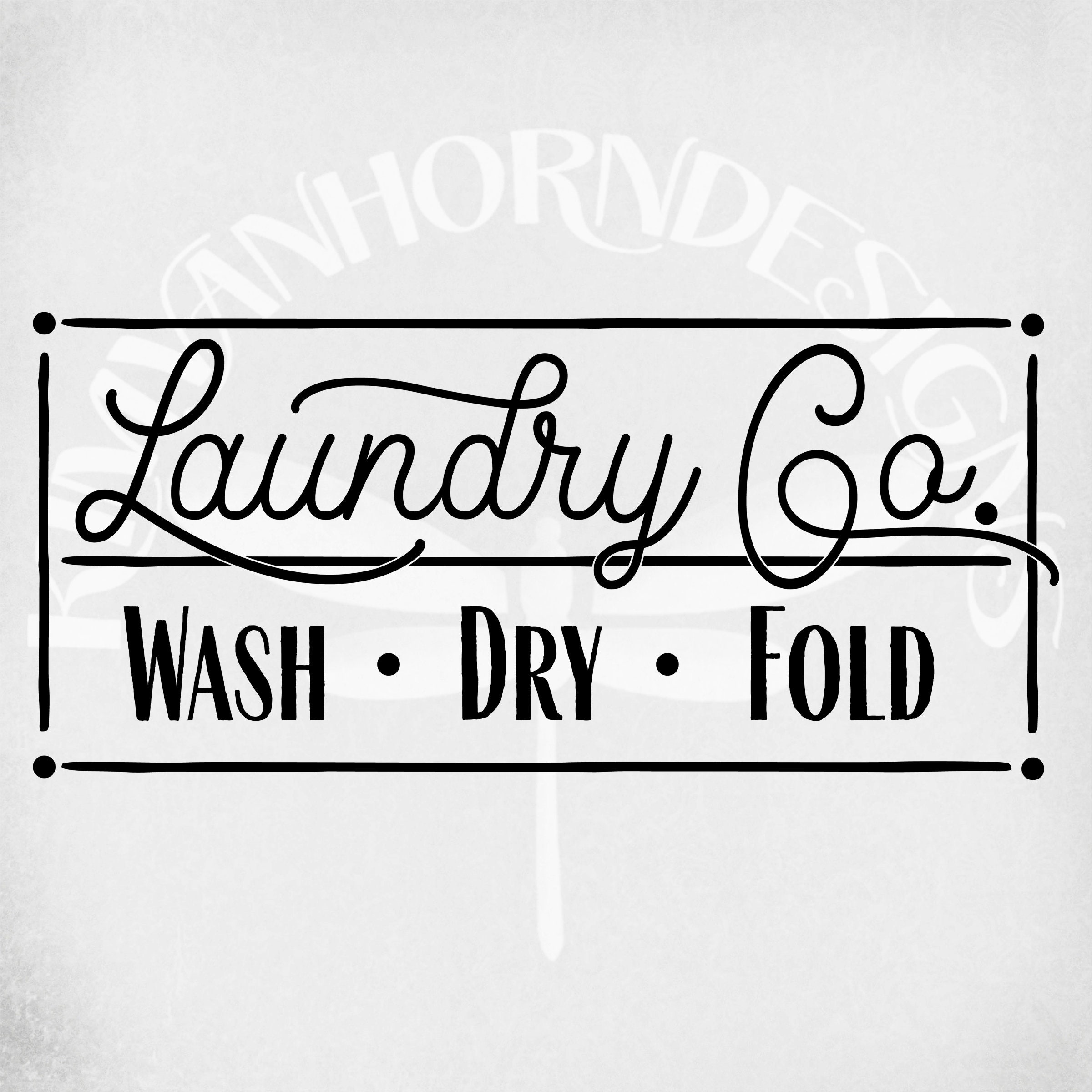 Laundry Co. Wash Dry Fold svg dxf Cut Files Printable png & | Etsy