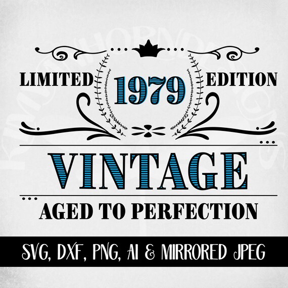 Download Vintage 1979 Svg 40th Birthday Svg Cut Files Birthday Svg Etsy PSD Mockup Templates
