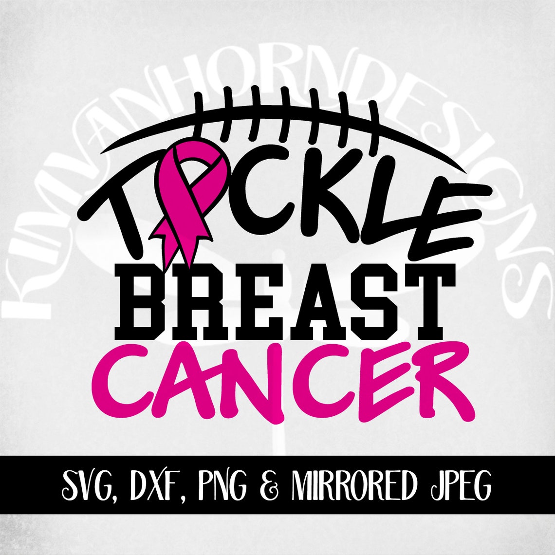 Tackle Breast Cancer Svg Football Fundraiser Svg Printable - Etsy