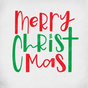 God Jul SVG-klippfiler: Cricut och Silhouette (digital nedladdning)