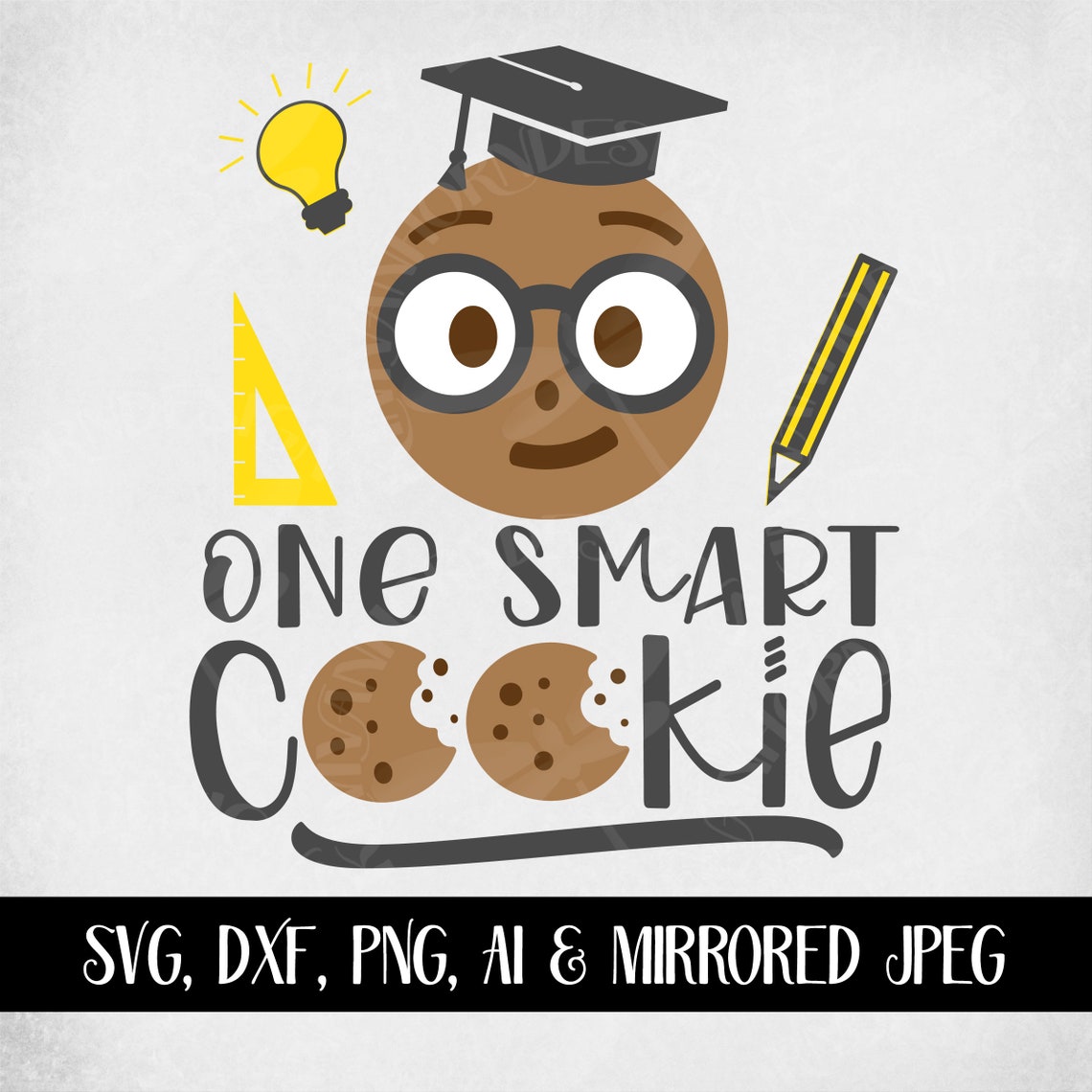 One Smart Cookie svg with Graduation Cap Cut Files for Cricut Etsy