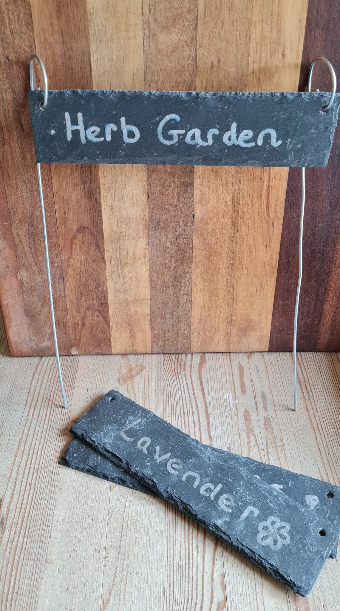 Long Natural Slate Garden Plant Labels Markers Label Tags Etsy