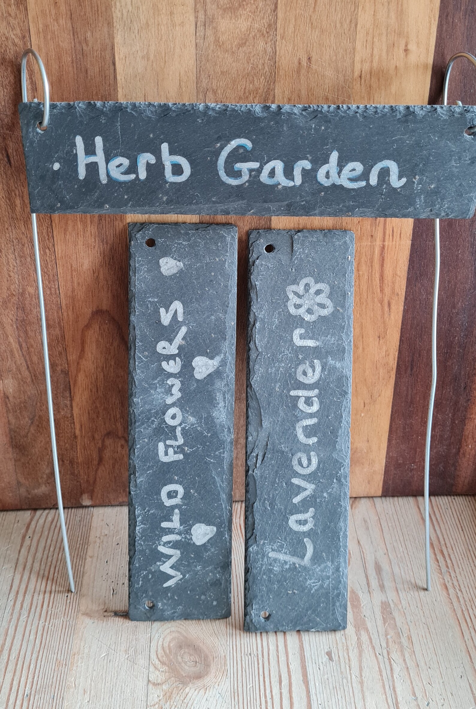 Long Natural Slate Garden Plant Labels Markers Label Tags Etsy