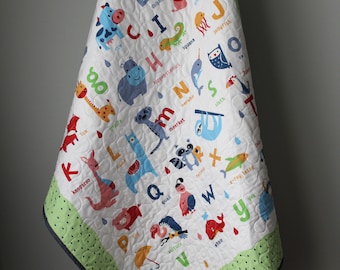 Reserved Listing- ABC quilt for Aris with embroidered name label #2